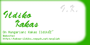 ildiko kakas business card